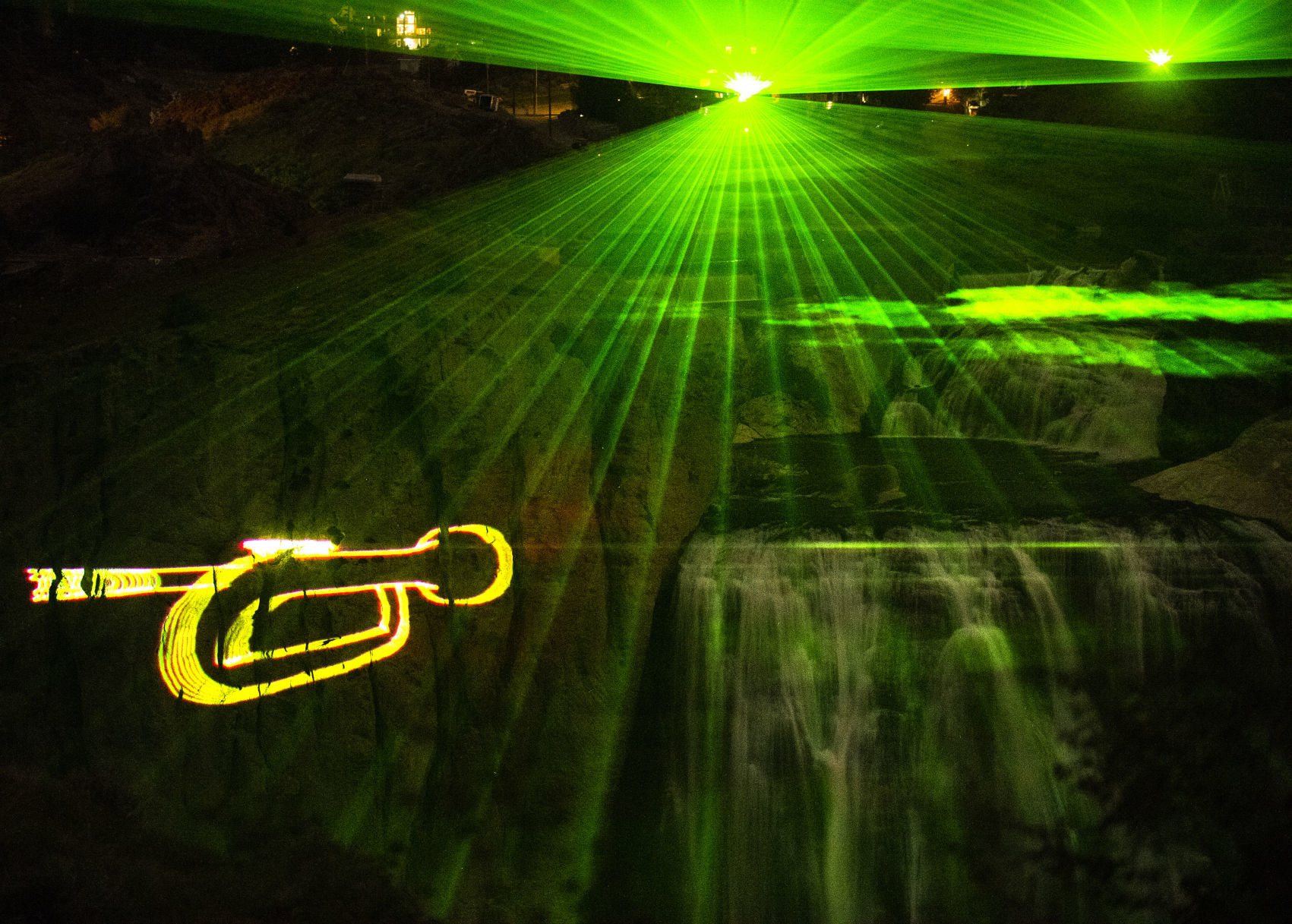 Lights and Lasers Show at Shoshone Falls